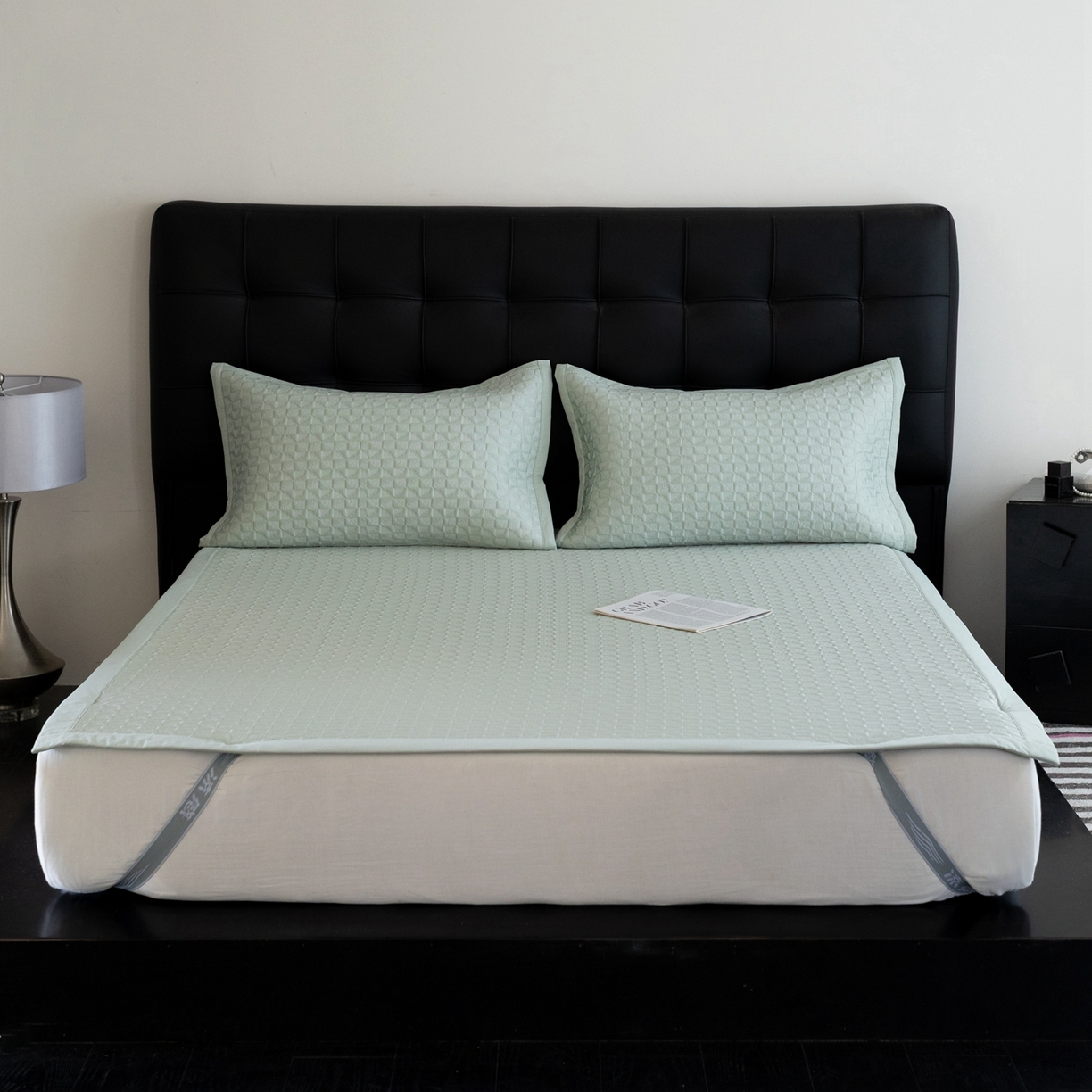 云上 2026新款冷萃丝三明治凉感席凉席席子-泡芙格系列 泡芙格床席-绿色