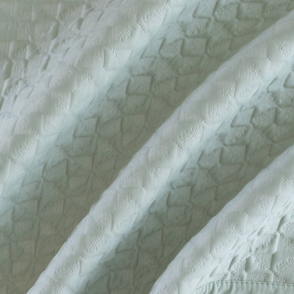 91家纺网 家纺一手货源 找家纺 云上 2026新款冷萃丝三明治凉感席凉席席子-泡芙格系列 泡芙格床席-绿色