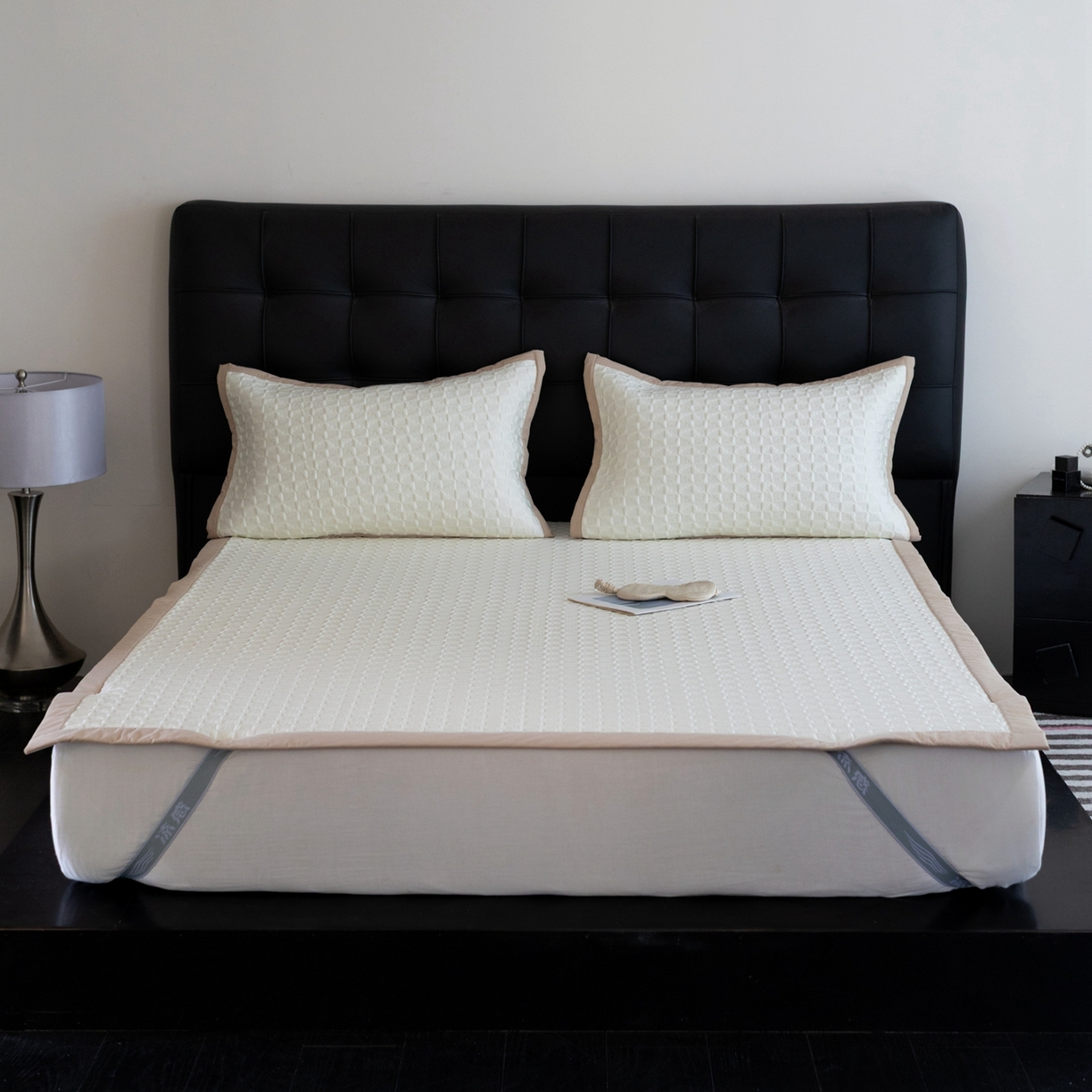 云上 2026新款冷萃丝三明治凉感席凉席席子-泡芙格系列 泡芙格床席-米白