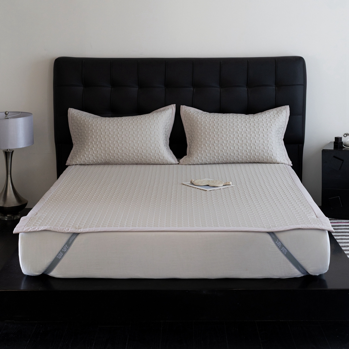 云上 2026新款冷萃丝三明治凉感席凉席席子-泡芙格系列 泡芙格床席-米黄