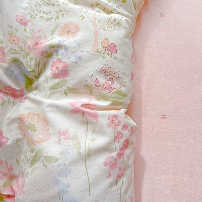 91家纺网 家纺一手货源 找家纺 依庭 2026新款12868全棉纯棉印花四件套闻花薇名