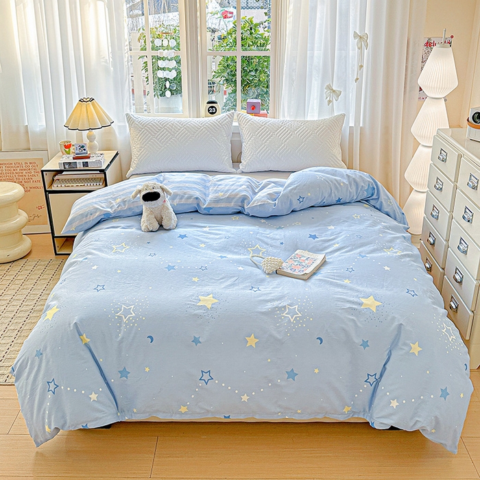 91家纺网 家纺一手货源 找家纺 依庭 2026新款12868全棉纯棉印花四件套五星集