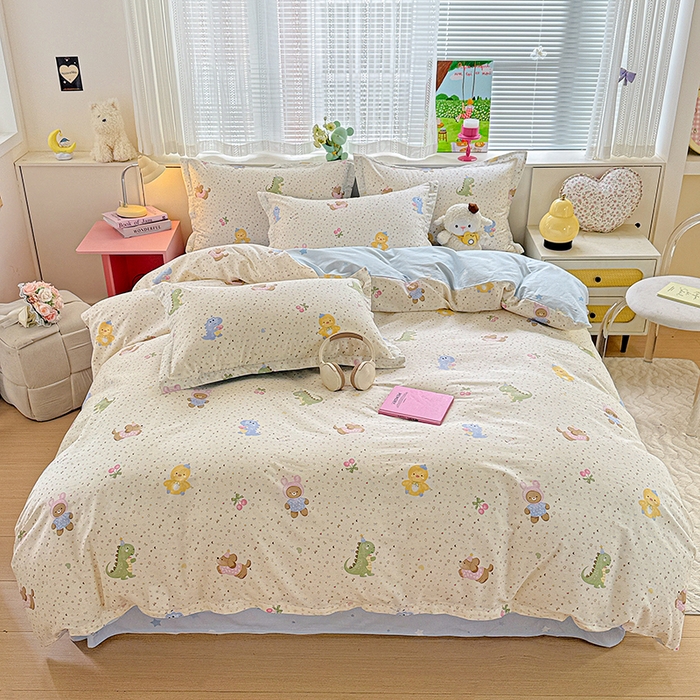 依庭 2026新款12868全棉纯棉印花四件套小熊世界