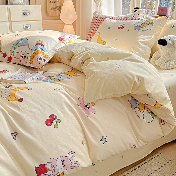 91家纺网 家纺一手货源 找家纺  依庭 2026新款12868全棉纯棉印花四件套星星漫游记