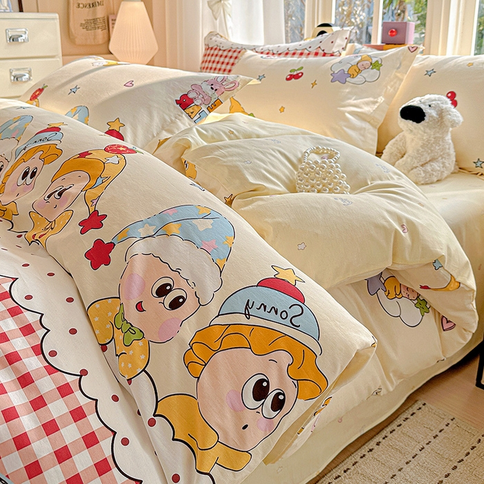 91家纺网 家纺一手货源 找家纺  依庭 2026新款12868全棉纯棉印花四件套星星漫游记