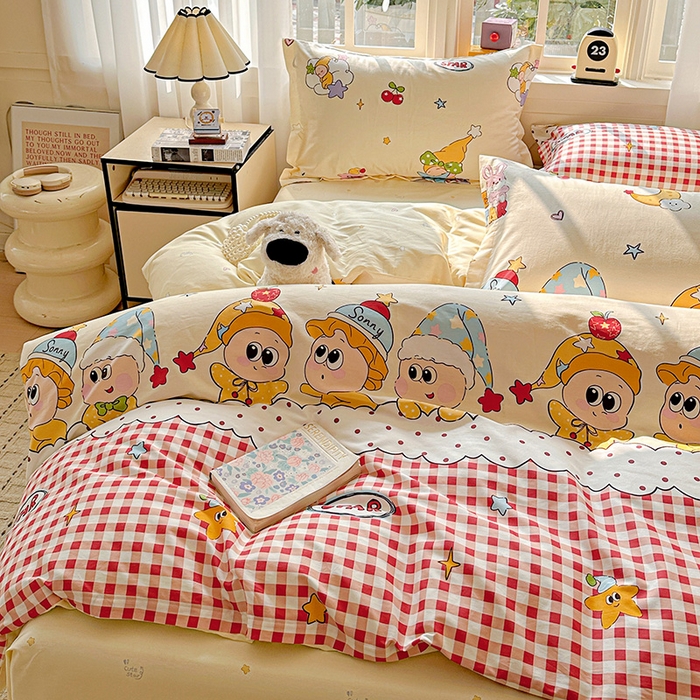 91家纺网 家纺一手货源 找家纺  依庭 2026新款12868全棉纯棉印花四件套星星漫游记