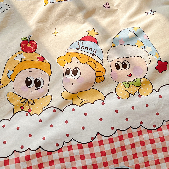 91家纺网 家纺一手货源 找家纺  依庭 2026新款12868全棉纯棉印花四件套星星漫游记