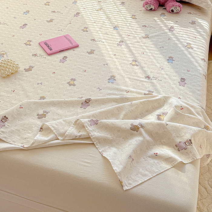 91家纺网 家纺一手货源 找家纺 依庭 2026新款12868全棉纯棉印花四件套熊熊漫歌