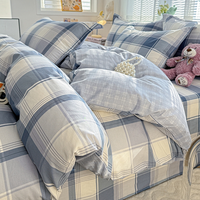 91家纺网 家纺一手货源 找家纺 依庭 2026新款12868全棉纯棉印花四件套悬浮晶阵