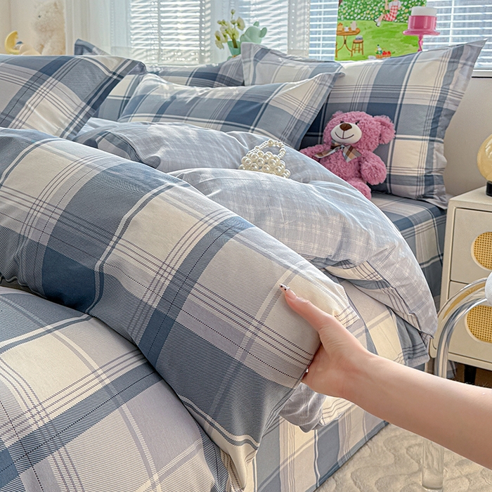 91家纺网 家纺一手货源 找家纺 依庭 2026新款12868全棉纯棉印花四件套悬浮晶阵