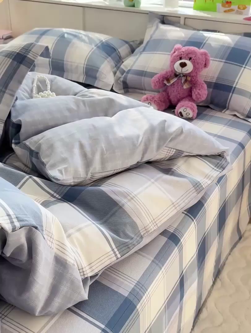 91家纺网 家纺一手货源 找家纺 依庭 2026新款12868全棉纯棉印花四件套悬浮晶阵