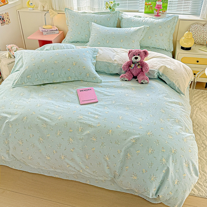 91家纺网 家纺一手货源 找家纺 依庭 2026新款12868全棉纯棉印花四件套云舒花