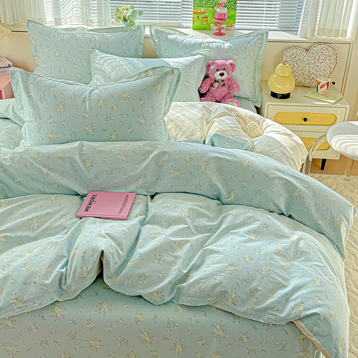 91家纺网 家纺一手货源 找家纺 依庭 2026新款12868全棉纯棉印花四件套云舒花