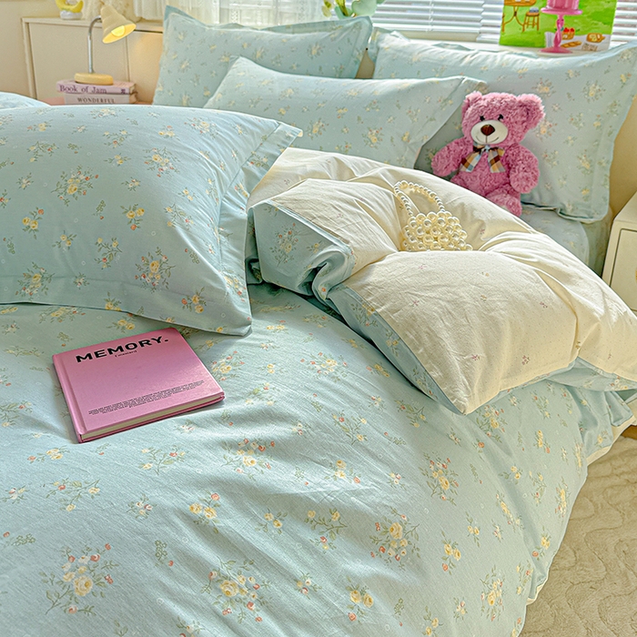 91家纺网 家纺一手货源 找家纺 依庭 2026新款12868全棉纯棉印花四件套云舒花