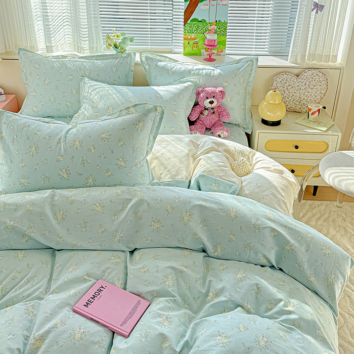 91家纺网 家纺一手货源 找家纺 依庭 2026新款12868全棉纯棉印花四件套云舒花