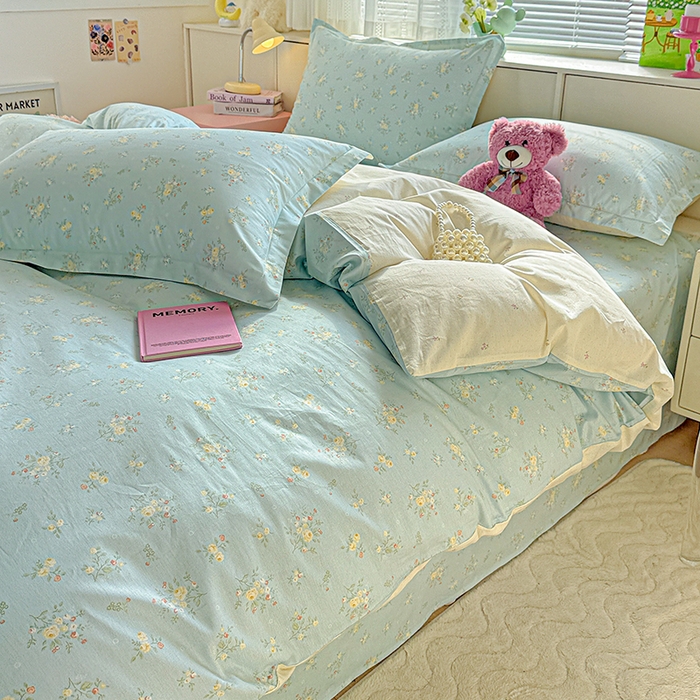 91家纺网 家纺一手货源 找家纺 依庭 2026新款12868全棉纯棉印花四件套云舒花