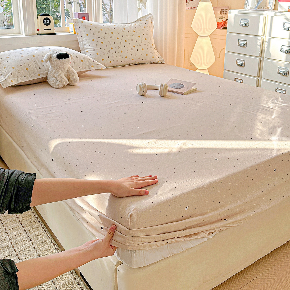 91家纺网 家纺一手货源 找家纺 （总）依庭 2026新款12868全棉纯棉印花床笠