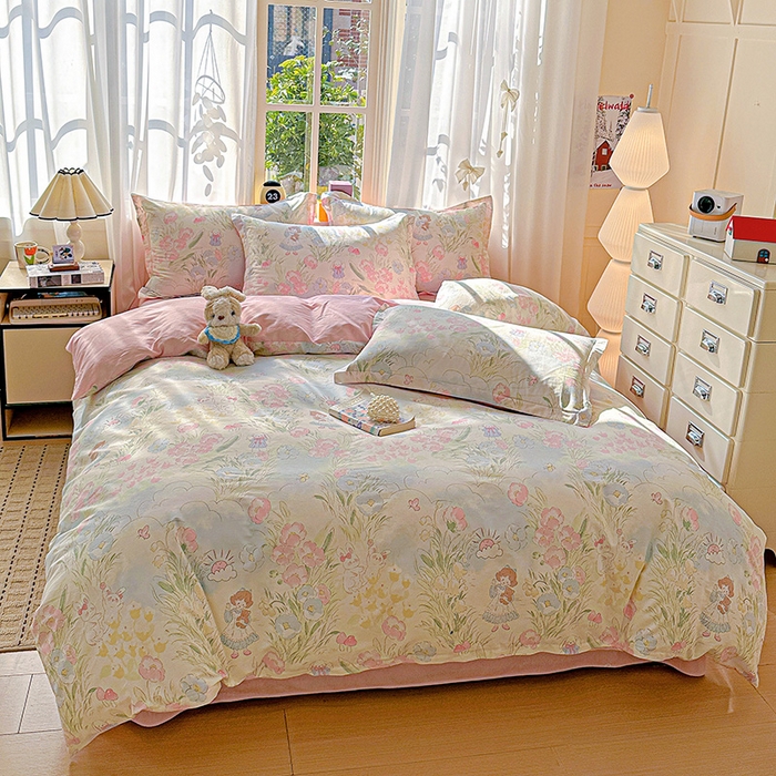 91家纺网 家纺一手货源 找家纺 （总）依庭 2026新款12868全棉纯棉印花床笠