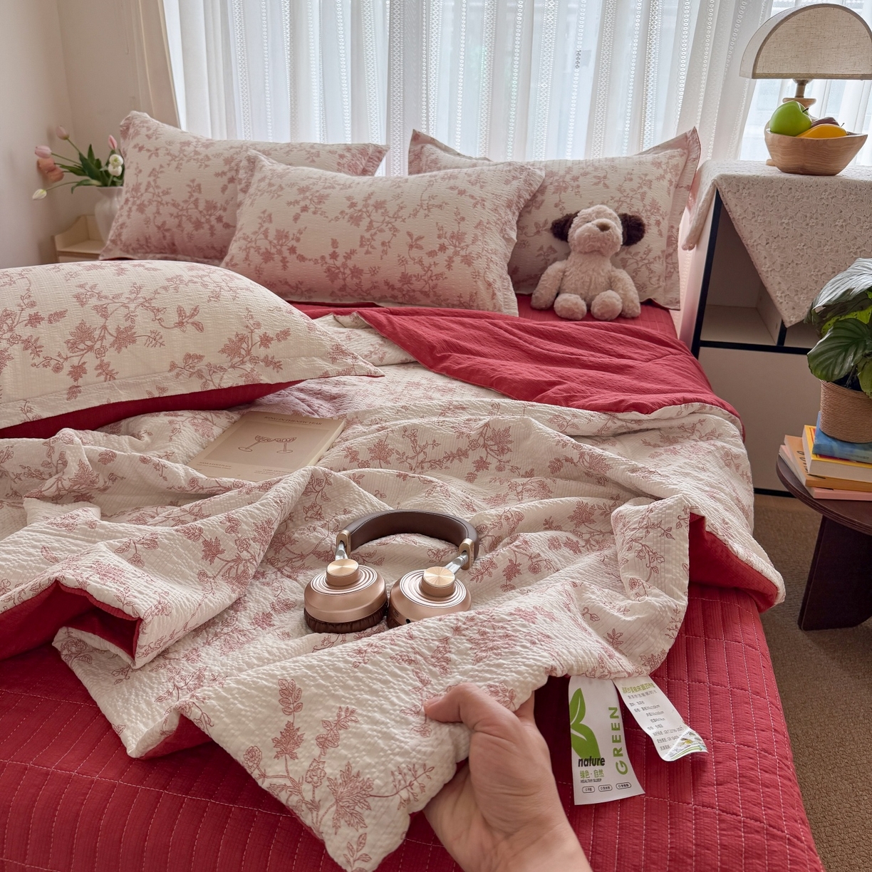 91家纺网 家纺一手货源 找家纺 （总）禾沐 2026新款泡芙棉泡芙纱夏被四件套