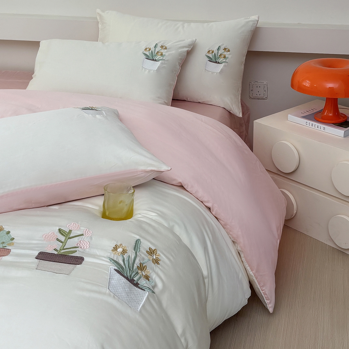 91家纺网 家纺一手货源 找家纺 （总）合欢（原天一阁） 2026新款50s双股长绒棉纯棉刺绣四件套礼盒装-秘境花园