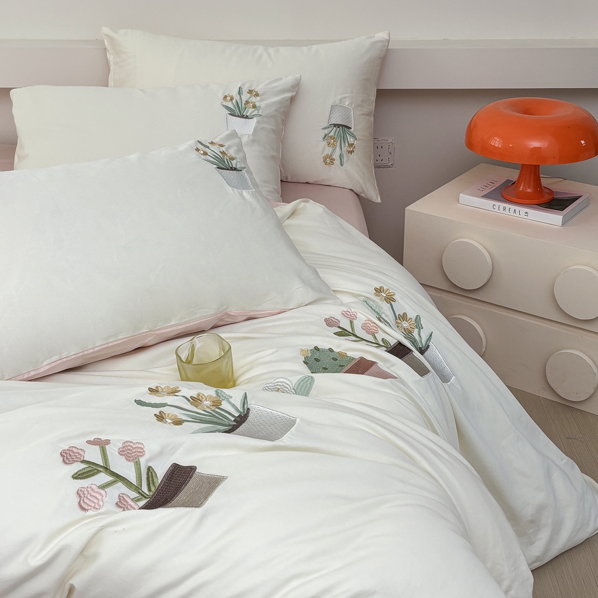 91家纺网 家纺一手货源 找家纺 （总）合欢（原天一阁） 2026新款50s双股长绒棉纯棉刺绣四件套礼盒装-秘境花园