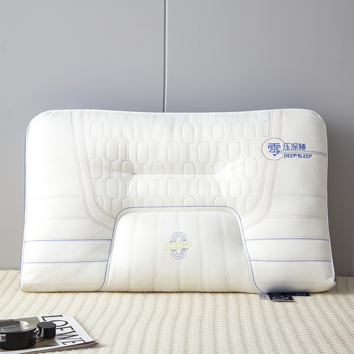 91家纺网 家纺一手货源 找家纺 圣靓家纺 2026新款零压深睡护颈枕枕头枕芯 零压深睡枕-白色中枕【一对装】