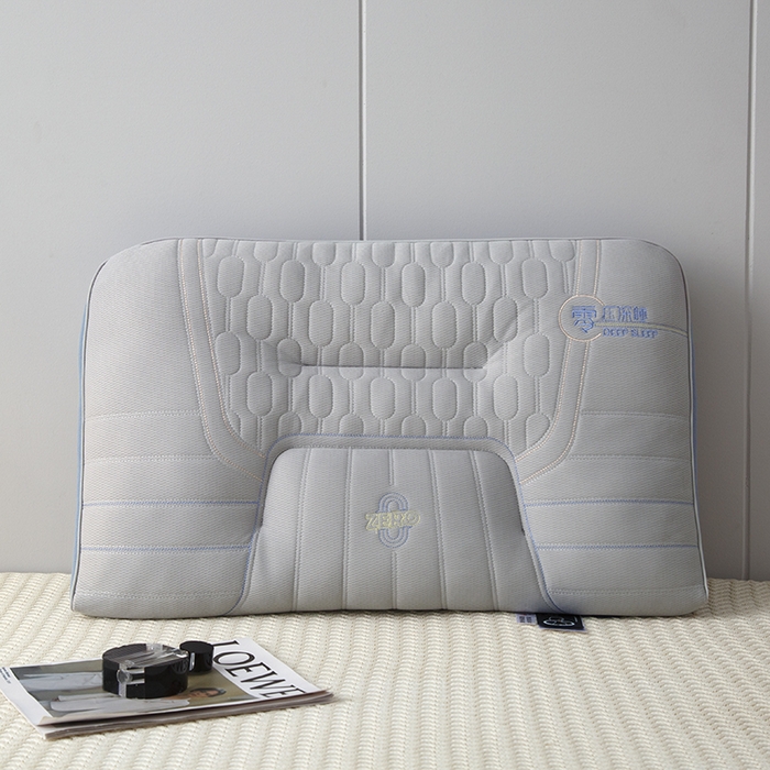 91家纺网 家纺一手货源 找家纺 圣靓家纺 2026新款零压深睡护颈枕枕头枕芯 零压深睡枕-灰色低枕【单只装】