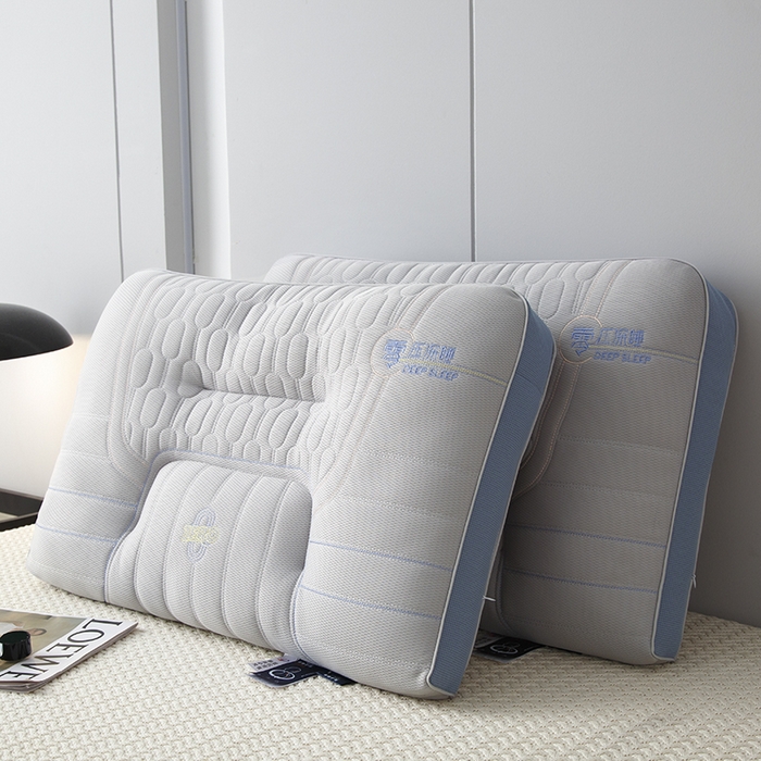 91家纺网 家纺一手货源 找家纺 圣靓家纺 2026新款零压深睡护颈枕枕头枕芯 零压深睡枕-灰色低枕【一对装】