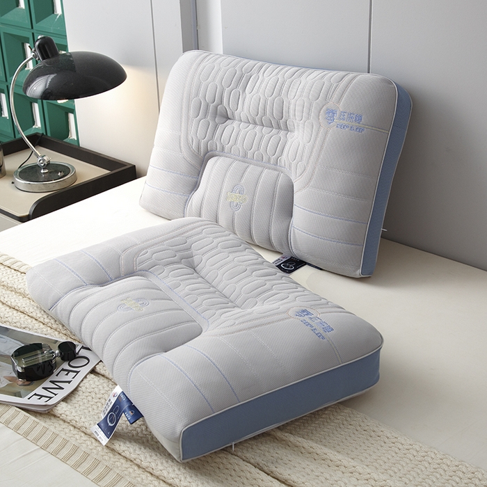 91家纺网 家纺一手货源 找家纺 圣靓家纺 2026新款零压深睡护颈枕枕头枕芯 零压深睡枕-灰色低枕【一对装】