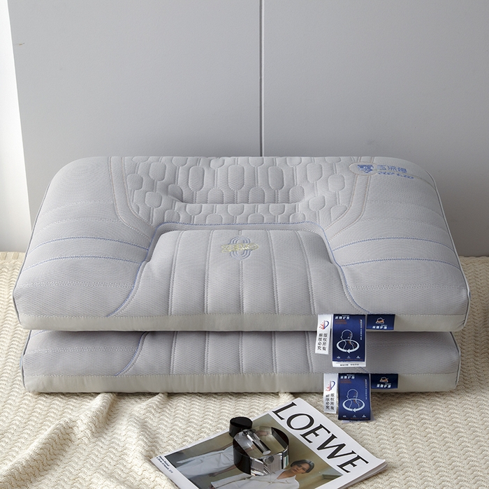 91家纺网 家纺一手货源 找家纺 圣靓家纺 2026新款零压深睡护颈枕枕头枕芯 零压深睡枕-灰色中枕【单只装】