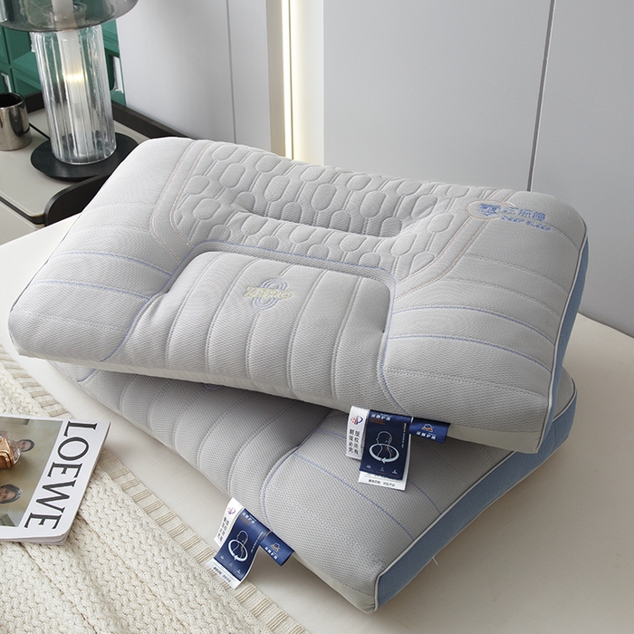 91家纺网 家纺一手货源 找家纺 圣靓家纺 2026新款零压深睡护颈枕枕头枕芯 零压深睡枕-灰色高枕【一对装】