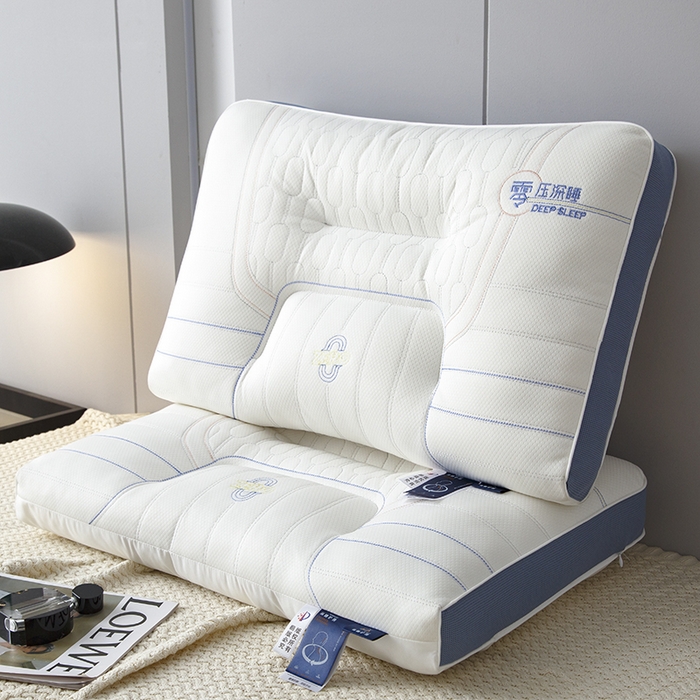 91家纺网 家纺一手货源 找家纺 圣楚家纺 2026新款零压深睡护颈枕枕头枕芯 零压深睡枕-白色低枕【单只装】