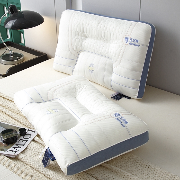 91家纺网 家纺一手货源 找家纺 圣楚家纺 2026新款零压深睡护颈枕枕头枕芯 零压深睡枕-白色低枕【一对装】