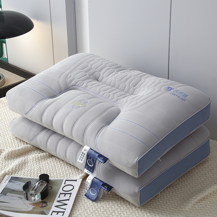 91家纺网 家纺一手货源 找家纺 圣楚家纺 2026新款零压深睡护颈枕枕头枕芯 零压深睡枕-灰色高枕【一对装】