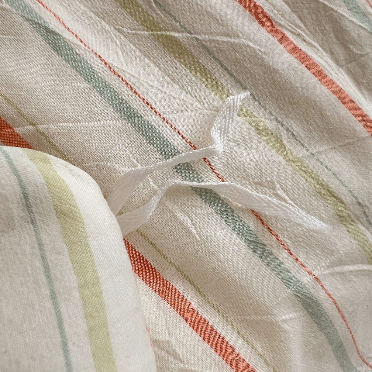 91家纺网 家纺一手货源 找家纺 丽涵家纺 2026新款全棉纯棉色织水洗棉绣花单被套被套单件 韵律-绿