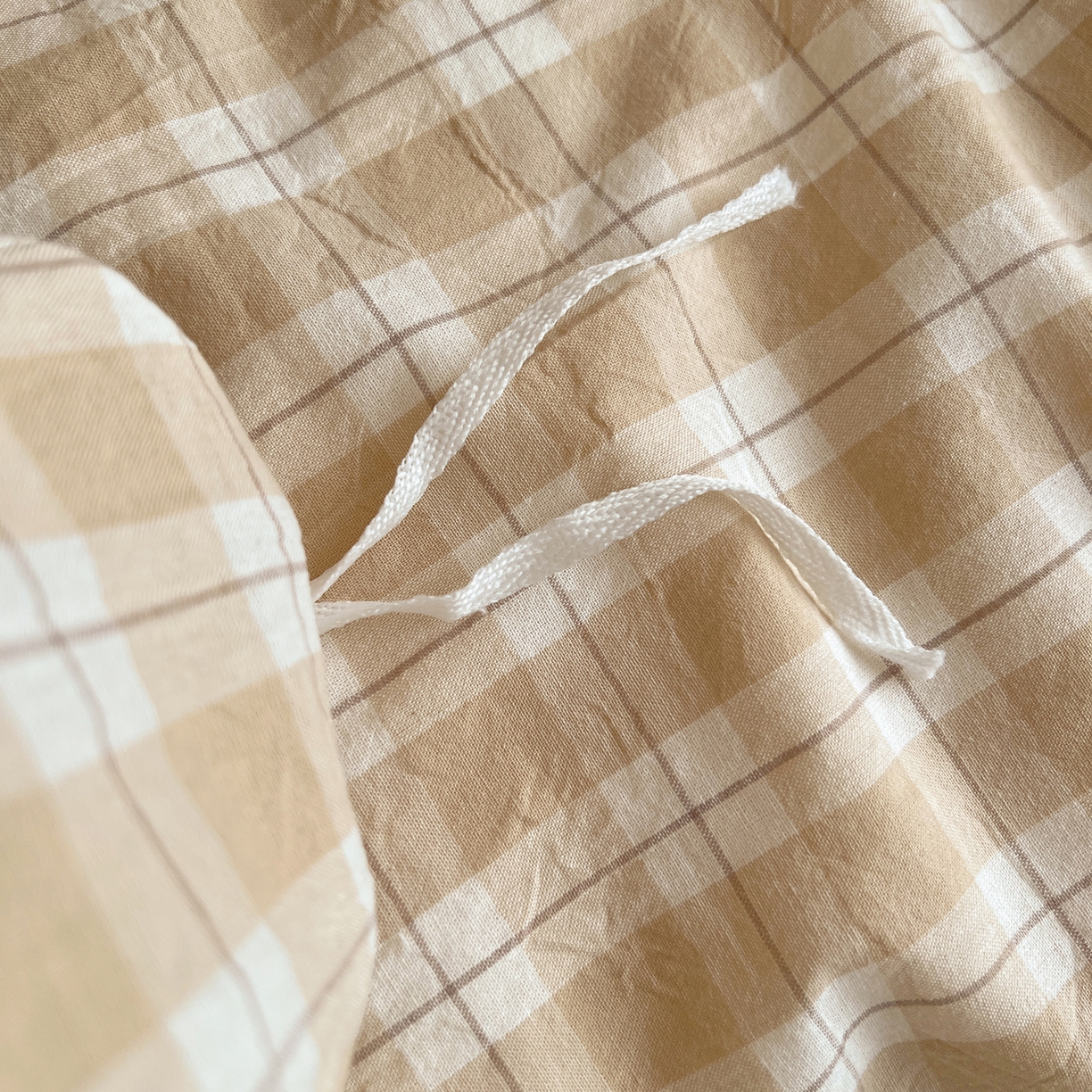 91家纺网 家纺一手货源 找家纺 丽涵家纺 2026新款全棉纯棉色织水洗棉绣花单被套被套单件 尚格-咖