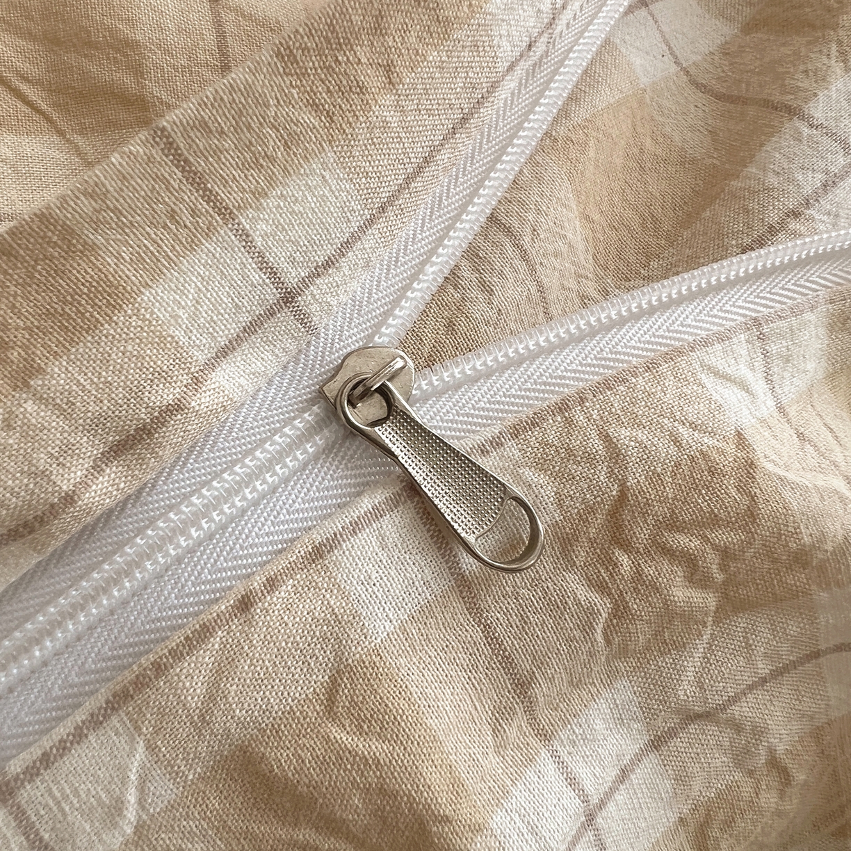 91家纺网 家纺一手货源 找家纺 丽涵家纺 2026新款全棉纯棉色织水洗棉绣花单被套被套单件 尚格-咖