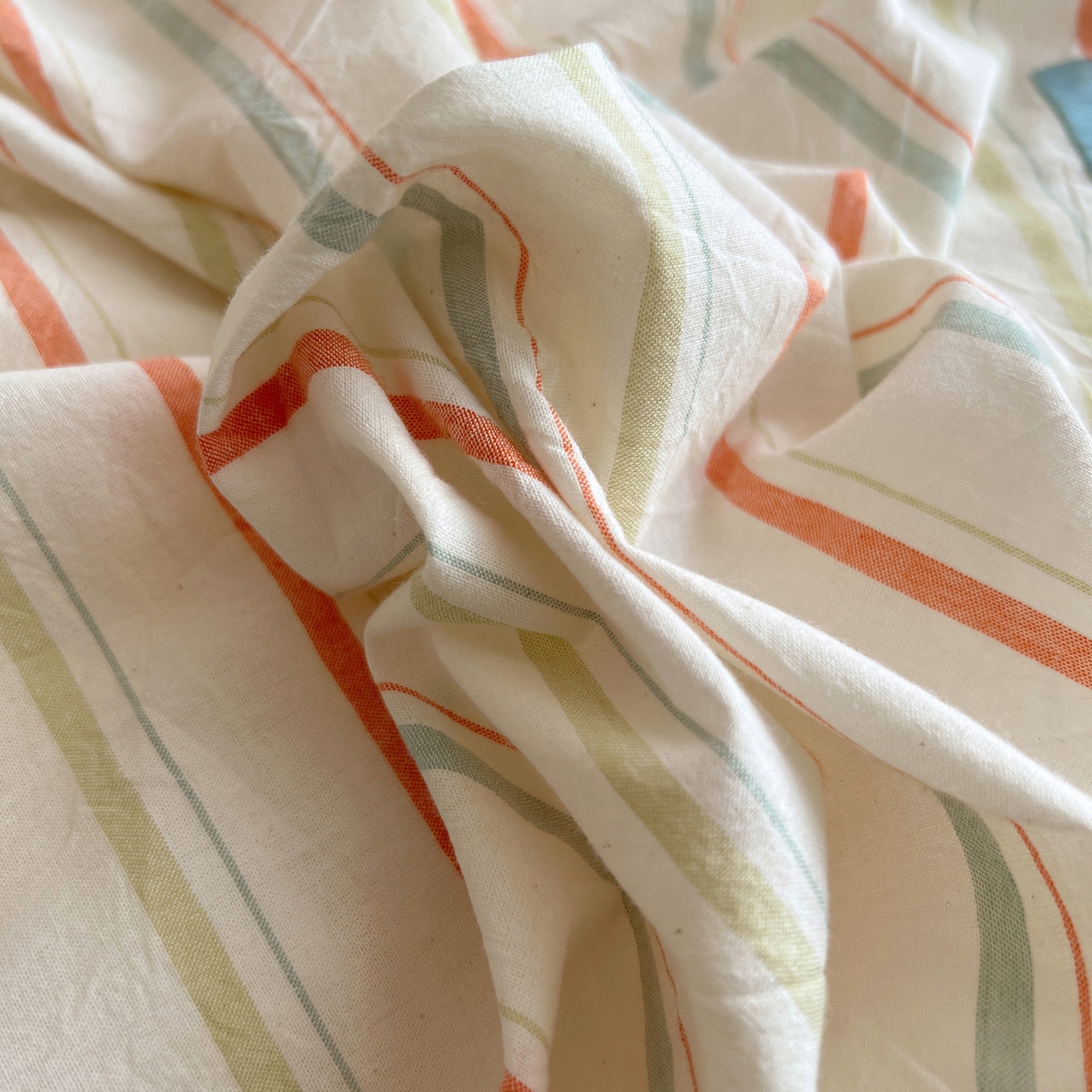 91家纺网 家纺一手货源 找家纺 丽涵家纺 2026新款全棉纯棉色织水洗棉绣花单被套被套单件 韵律-绿