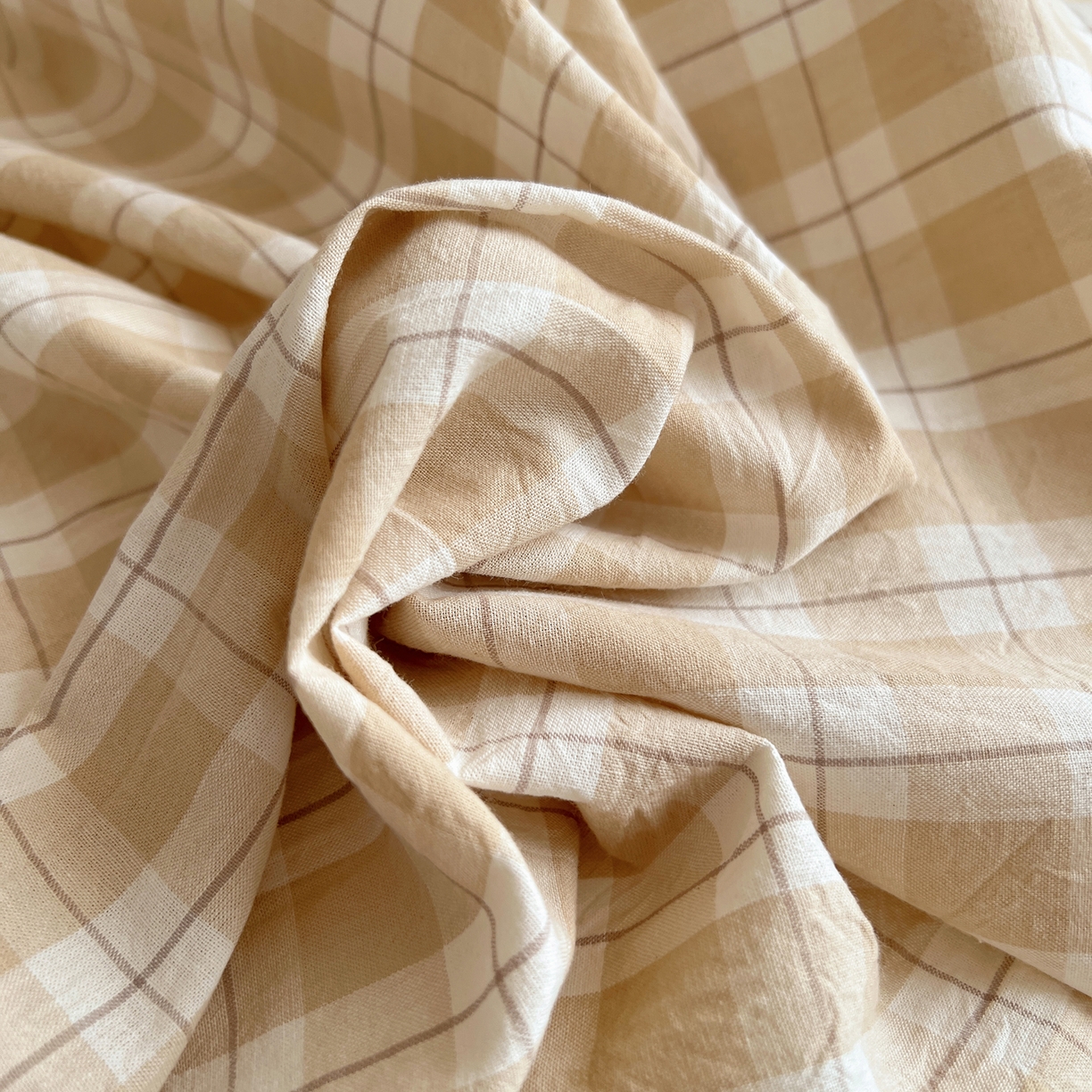 91家纺网 家纺一手货源 找家纺 丽涵家纺 2026新款全棉纯棉色织水洗棉绣花单被套被套单件 尚格-咖