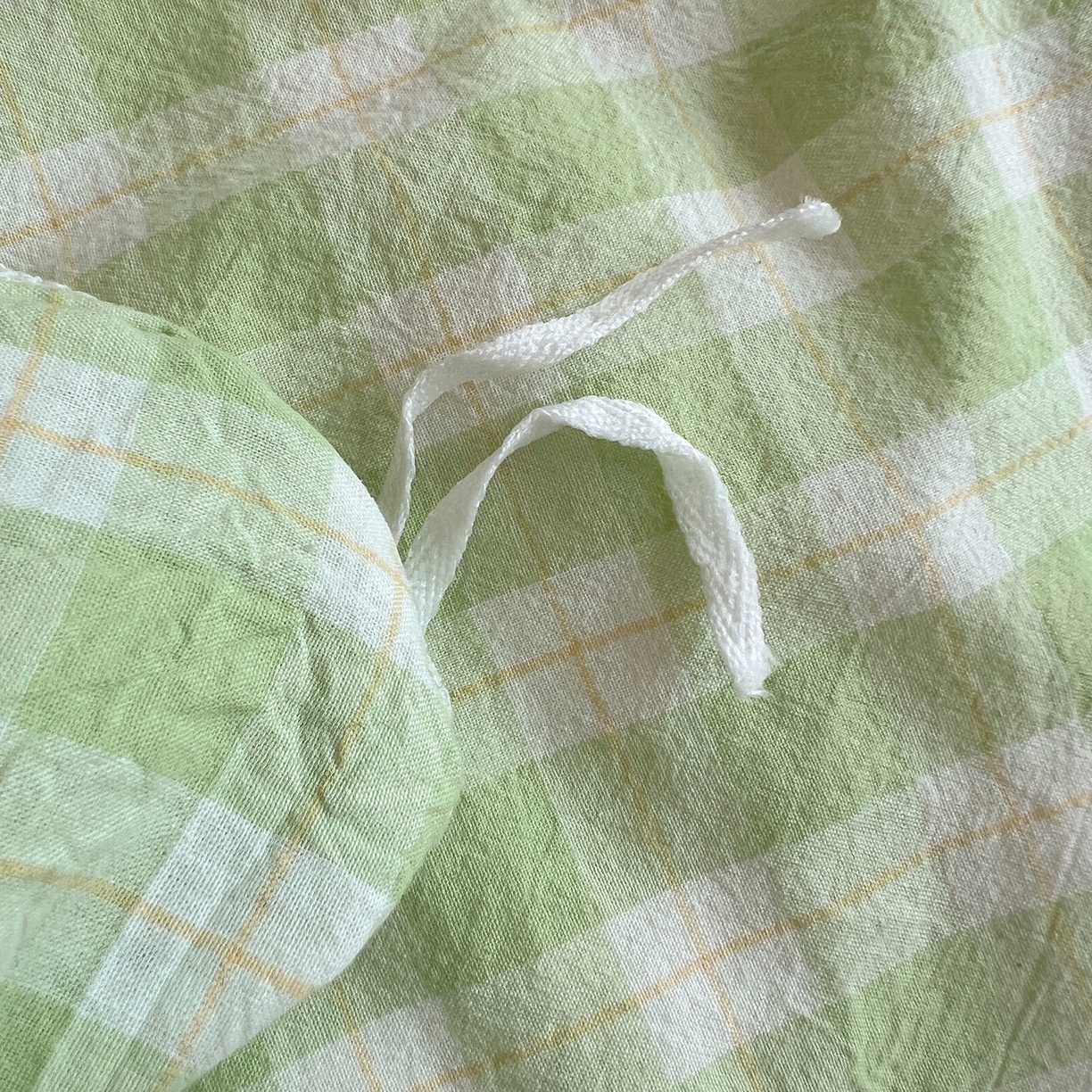 91家纺网 家纺一手货源 找家纺 丽涵家纺 2026新款全棉纯棉色织水洗棉绣花单被套被套单件 尚格-绿