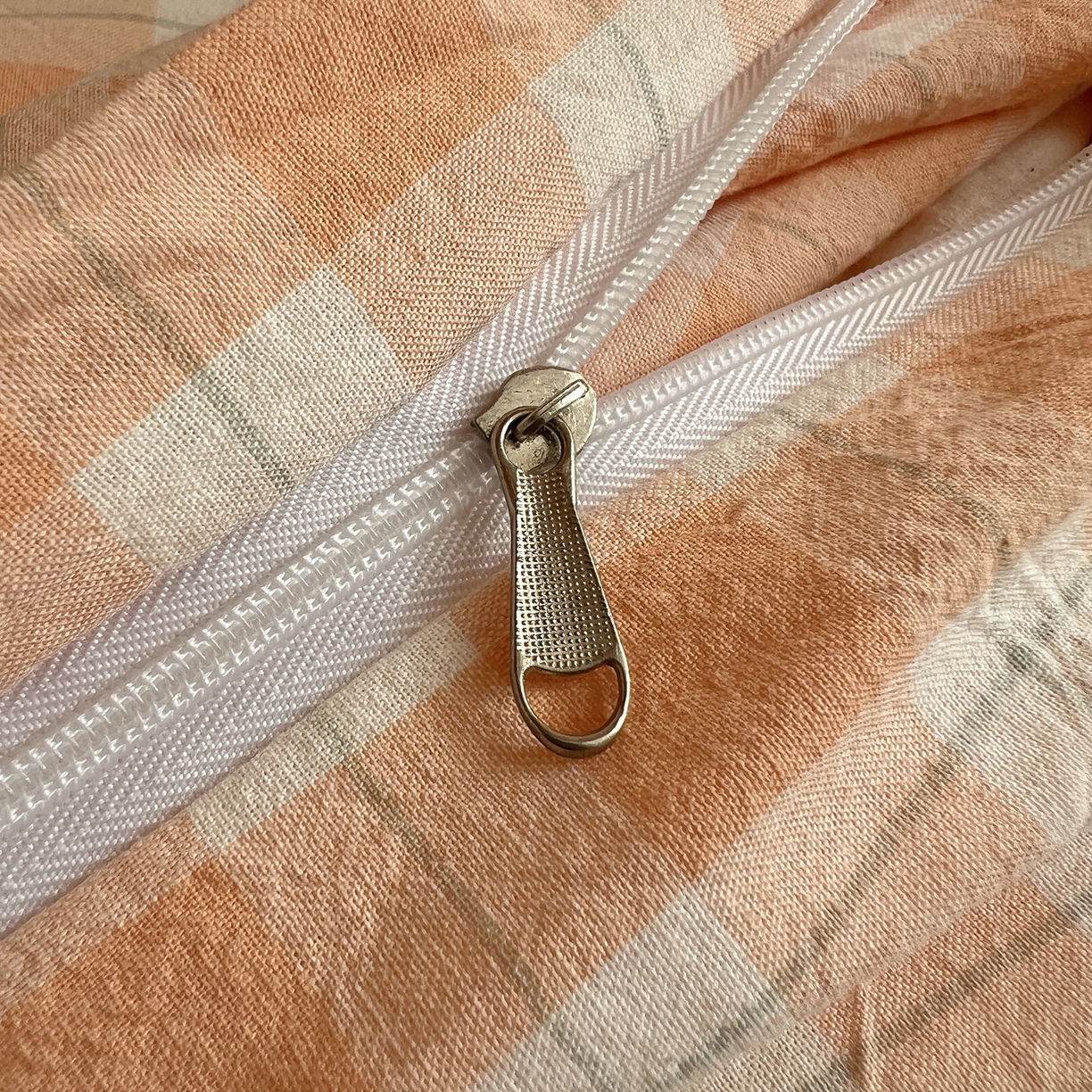 91家纺网 家纺一手货源 找家纺 丽涵家纺 2026新款全棉纯棉色织水洗棉绣花单被套被套单件 尚格-橘