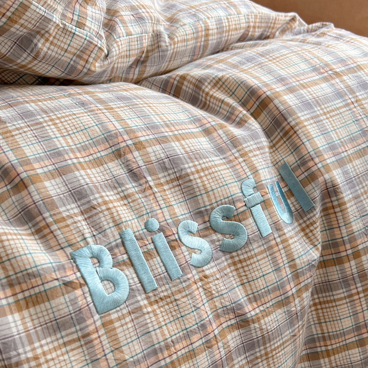 91家纺网 家纺一手货源 找家纺 丽涵家纺 2026新款全棉纯棉色织水洗棉绣花单被套被套单件 青春