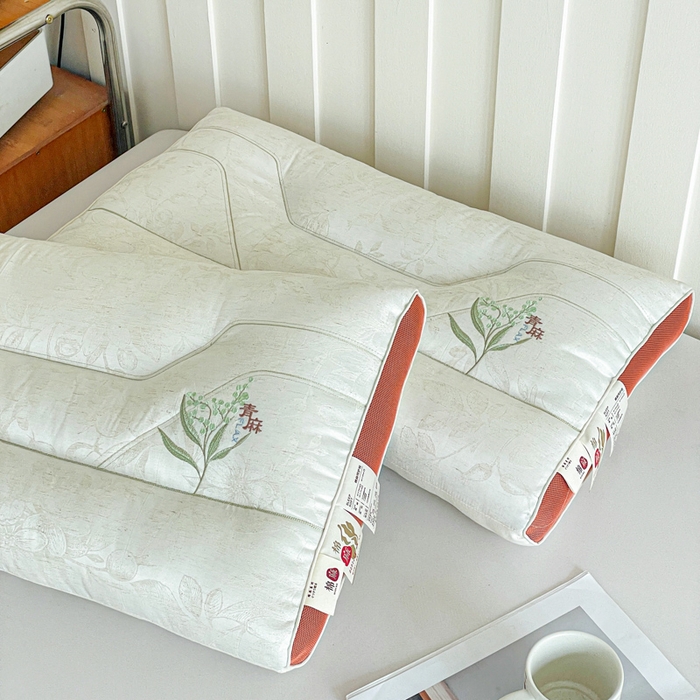 91家纺网 家纺一手货源 找家纺 （总）她喜爱枕芯 2026新款青麻颈椎呵护枕枕头枕芯