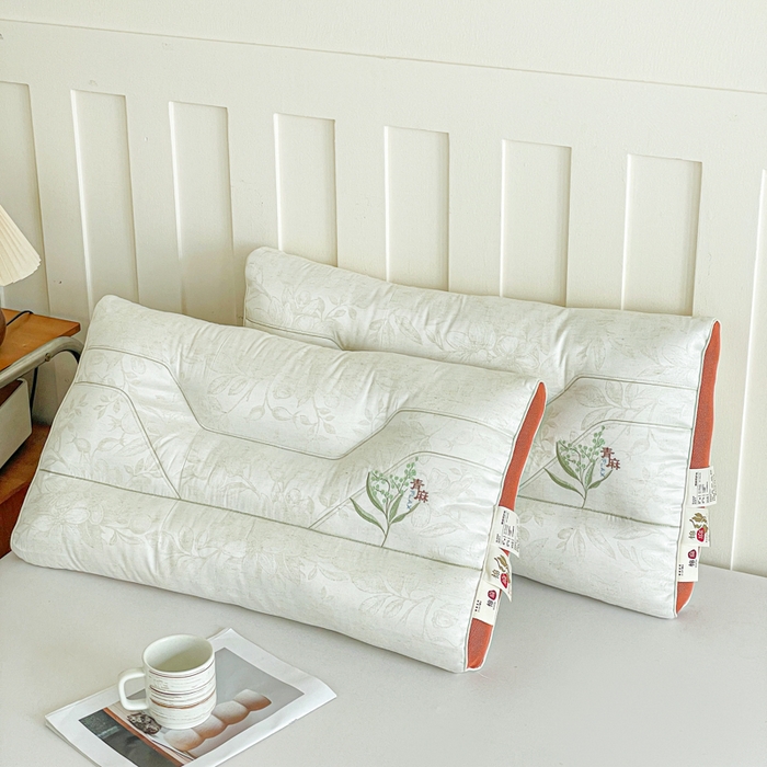 91家纺网 家纺一手货源 找家纺 （总）她喜爱枕芯 2026新款青麻颈椎呵护枕枕头枕芯