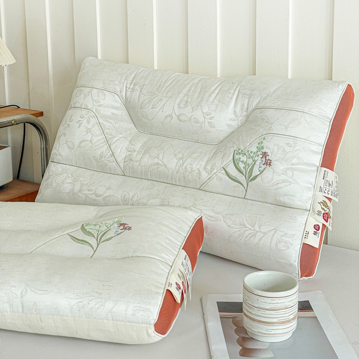 91家纺网 家纺一手货源 找家纺 （总）她喜爱枕芯 2026新款青麻颈椎呵护枕枕头枕芯