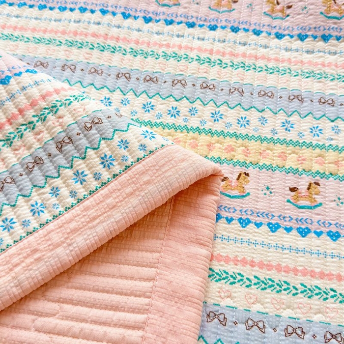 91家纺网 家纺一手货源 找家纺 （总）梵朴 2026新款A类泡芙双层纱云感邹邹纱床盖三件套