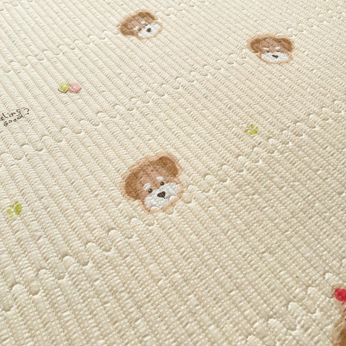 91家纺网 家纺一手货源 找家纺 梵朴 2026新款A类泡芙双层纱云感邹邹纱床盖三件套 萌宠