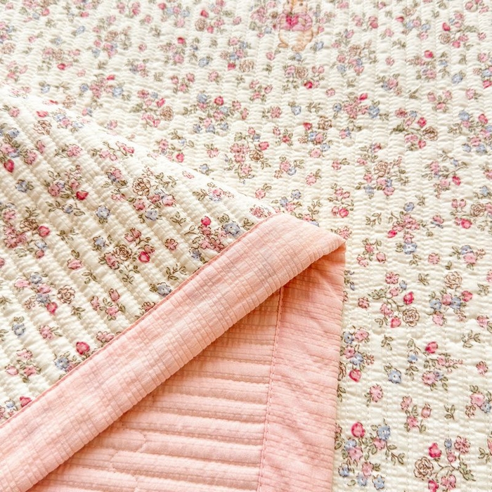 91家纺网 家纺一手货源 找家纺 梵朴 2026新款A类泡芙双层纱云感邹邹纱床盖三件套 紫花免