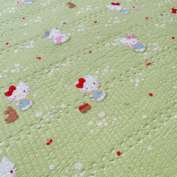 91家纺网 家纺一手货源 找家纺 梵朴 2026新款A类泡芙双层纱云感邹邹纱床盖三件套 泡芙KT-绿