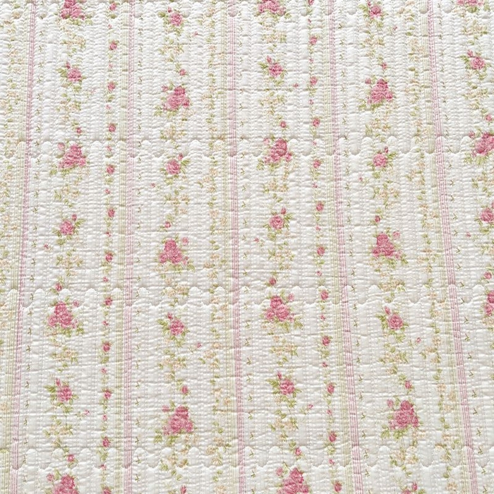 91家纺网 家纺一手货源 找家纺 梵朴 2026新款A类泡芙双层纱云感邹邹纱床盖三件套 春日花语